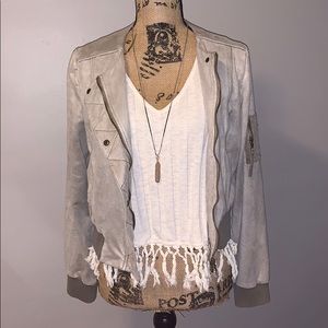 Anthropologie Cream Knit Tank